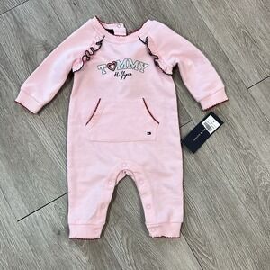 Tommy Hilfiger Baby Girls Pink Coverall Size 3/6 Months NWT